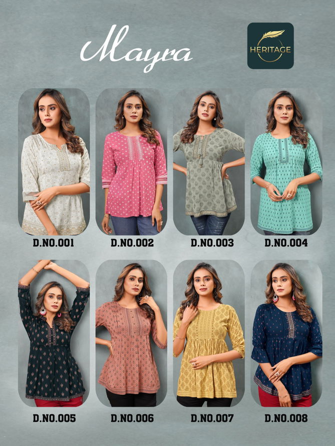 Heritage Mayra Western Wear Short Ladies Top Catalog
